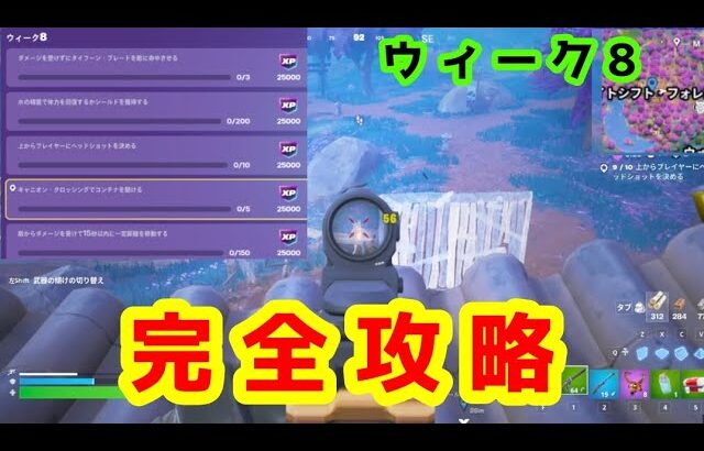 ウィークリークエストウィーク8完全攻略(簡単攻略方法)                                                                【フォートナイト】